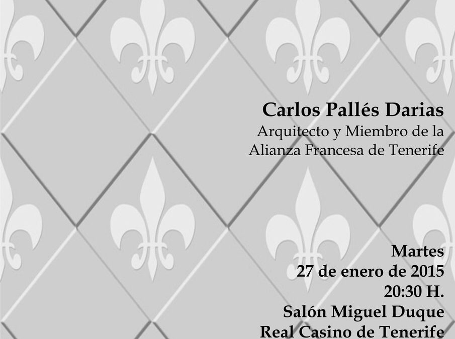 Conferencia NUEVA ORLEANS FRANCESA martes 27 de enero‏