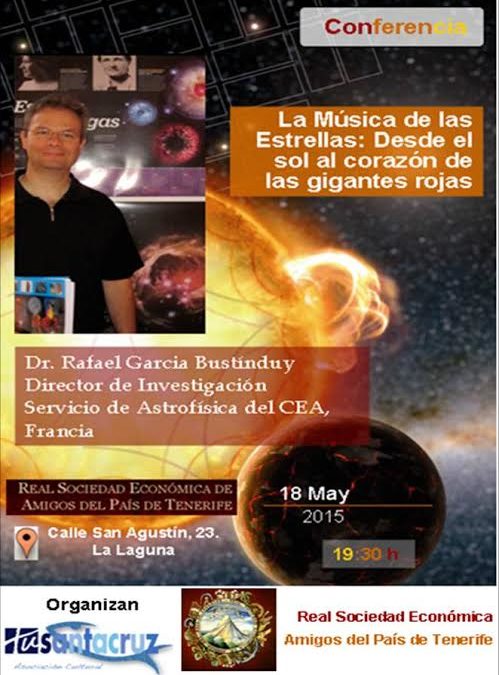 Conferencia: La Música de las Estrellas: Desde el sol al corazón de las gigantes rojas. Lunes 18 de mayo a las 19.30h