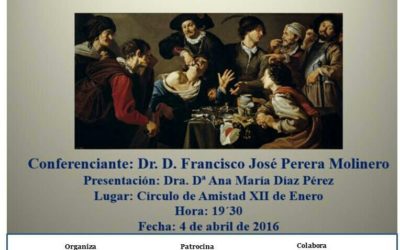 Conferencia Dr. D. Francisco Perera "La odontología en el Arte" lunes 4 abril