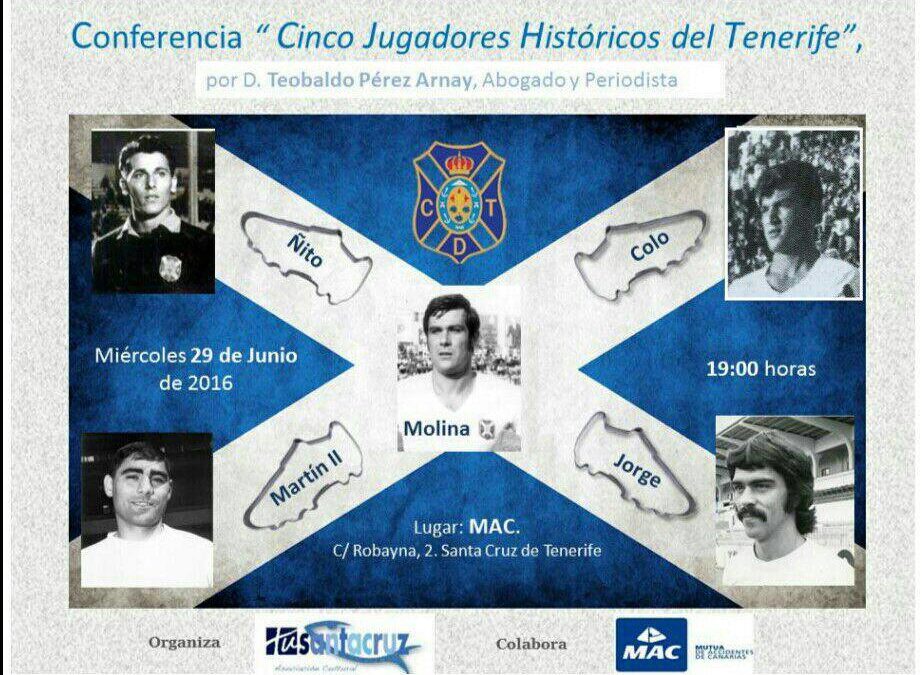 Cinco jugadores históricos del C.D. Tenerife