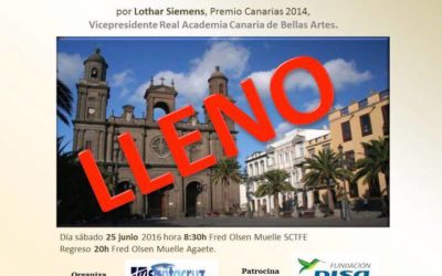 LII Itinerario Cultural “Vegueta”, Sábado 25 de Junio 08:30 H D. Lothar Siemens. Premio Canarias 2014. Vicepresidente Real Academia Canaria de Bellas Artes.