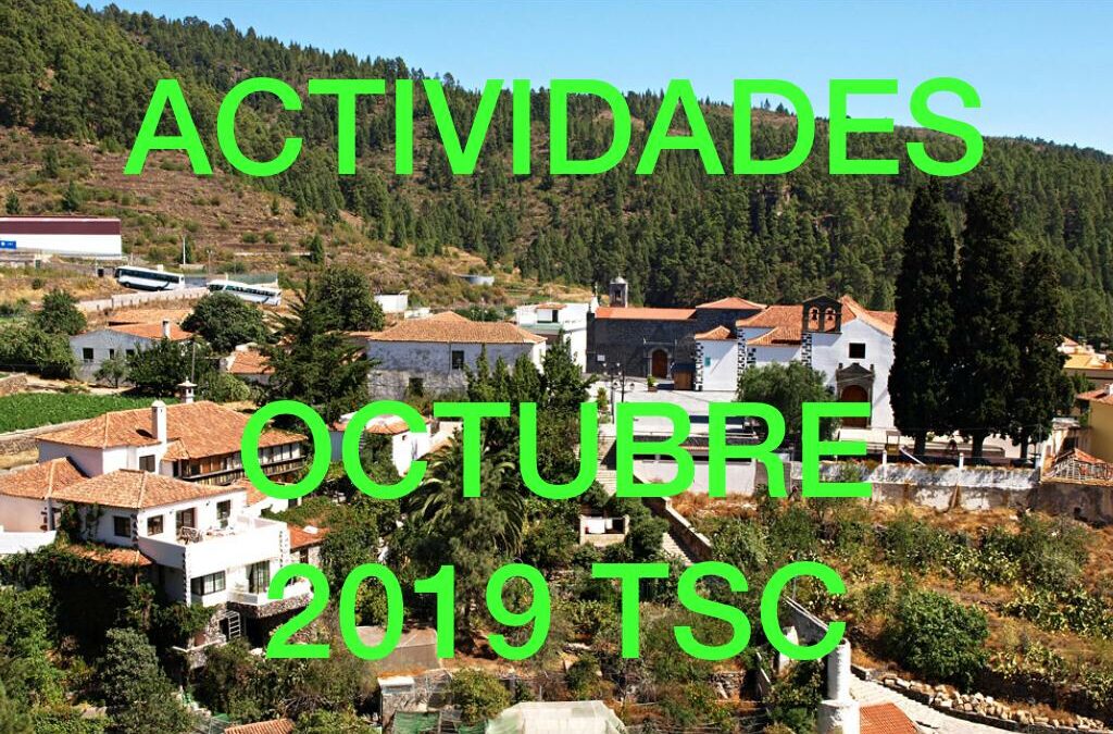 Actividades MES de OCTUBRE de 2019 TuSantaCruz.